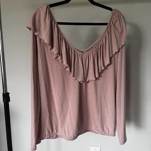 Express Off Shoulder Ruffle Tee